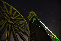 Nachtaufnahme F&ouml;rderturm Industriefotografie Ruhrgebiet Bergbau Fotograf Castrop Rauxel TFP Shooting Pottblitz